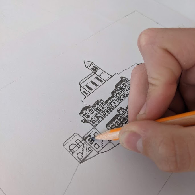 Drawing process — step 4
