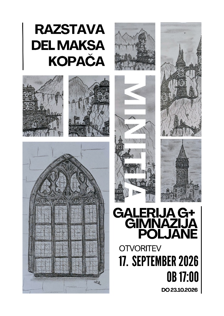 Minitia — An exhibition of works by Maks Kopač Poster