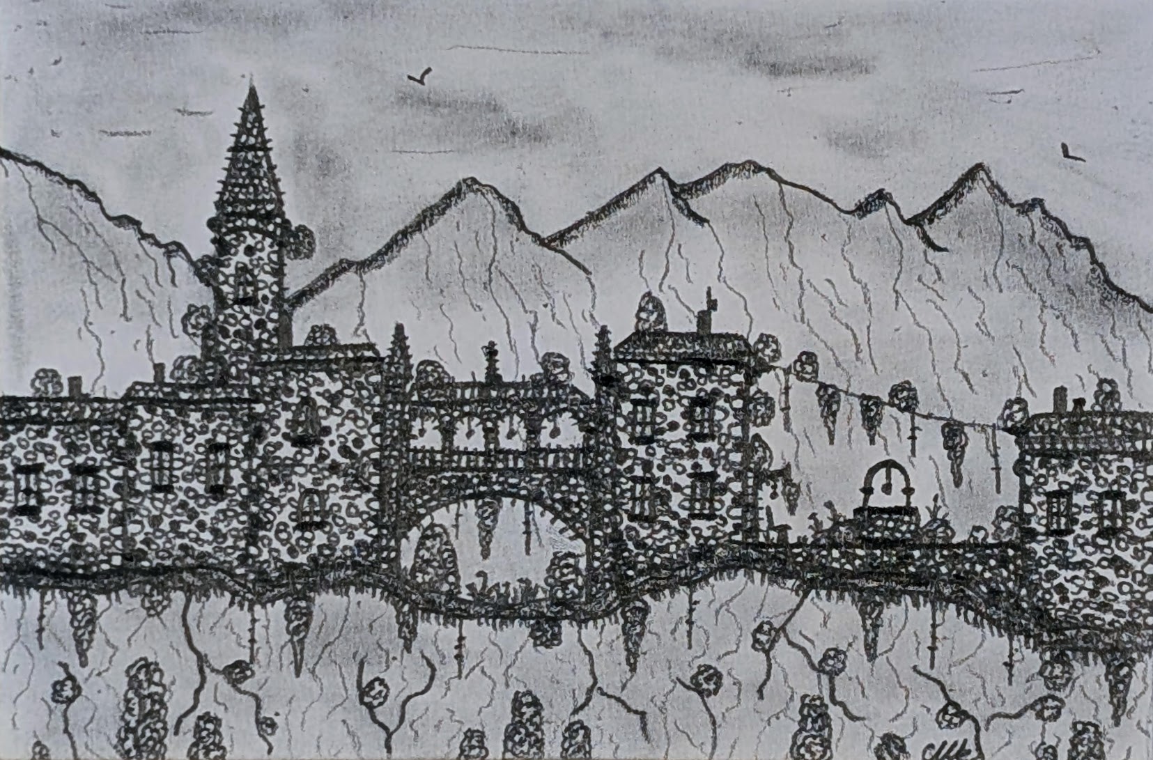 Peaceful Hamlet Continuation II by Maks Art