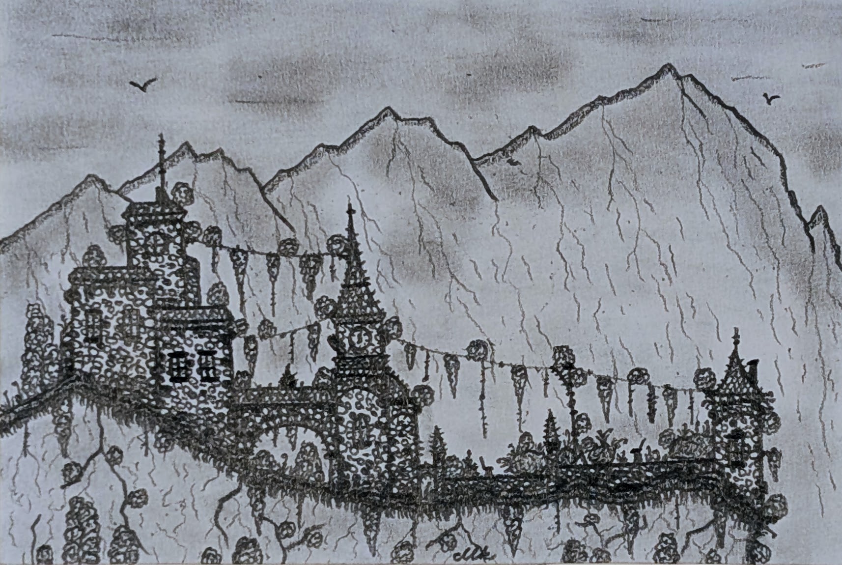 Peaceful Hamlet Continuation IV by Maks Art