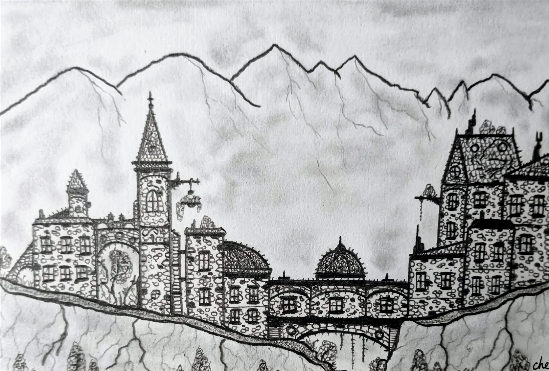 Cliff Village by Maks Art