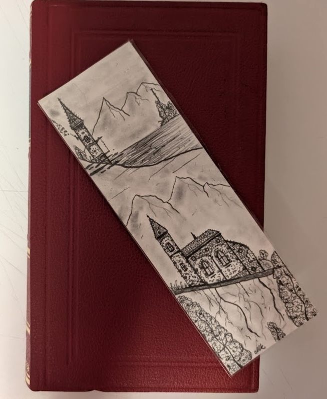 Bookmark on book
